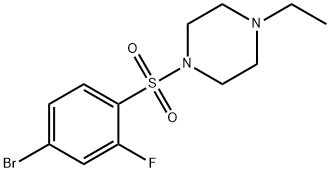 1-[(4-bromo-2-fluorophenyl)sulfonyl]-4-ethylpiperazine Structure