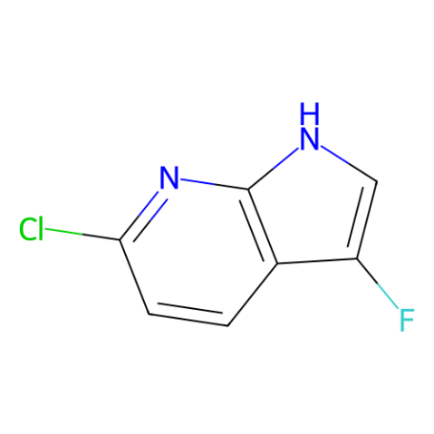 6-Chloro-3-fluoro-1H-pyrrolo[2,3-b]pyridine结构式