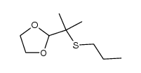 2-[1-(propylthio)-1-methylethyl]-1,3-dioxolane Structure