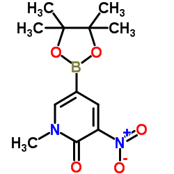 1-Methyl-3-nitro-5-(4,4,5,5-tetramethyl-1,3,2-dioxaborolan-2-yl)-2(1H)-pyridinone picture