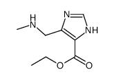 ethyl 5-(methylaminomethyl)-1H-imidazole-4-carboxylate结构式