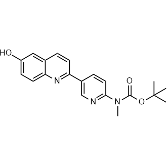 6-Hydroxy-2-[6-[N-(tert-butoxycarbonyl)-N-methylamino]pyridin-3-yl]quinoline structure