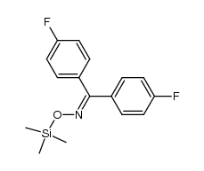 bis(4-fluorophenyl)methanone O-trimethylsilyl oxime Structure