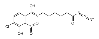 6-[(4-chloro-3-hydroxy-2-nitrobenzoyl)amino]hexanoyl azide Structure