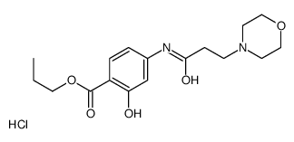 propyl 2-hydroxy-4-(3-morpholin-4-ylpropanoylamino)benzoate,hydrochloride结构式