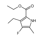 ethyl 3-ethyl-4-fluoro-5-methyl-1H-pyrrole-2-carboxylate Structure