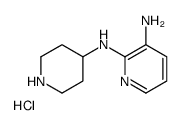 2-N-piperidin-4-ylpyridine-2,3-diamine,hydrochloride Structure