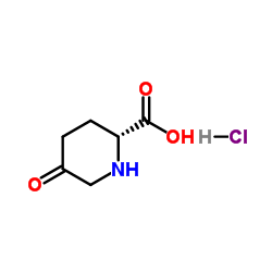 (2R)-5-Oxo-2-piperidinecarboxylic acid hydrochloride (1:1) structure