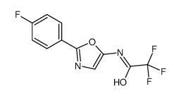 2,2,2-trifluoro-N-[2-(4-fluorophenyl)-1,3-oxazol-5-yl]acetamide结构式