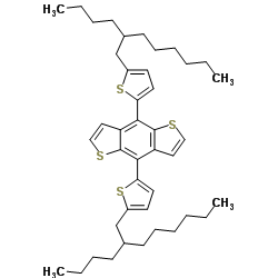 4,8-Bis[5-(2-butyloctyl)-2-thienyl]thieno[2,3-f][1]benzothiophene结构式