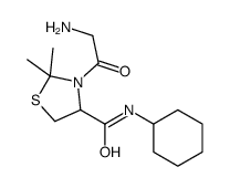 3-(2-aminoacetyl)-N-cyclohexyl-2,2-dimethyl-1,3-thiazolidine-4-carboxamide Structure