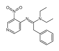 N,N-diethyl-N'-(3-nitropyridin-4-yl)-2-phenylethanimidamide结构式