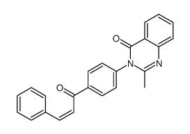 2-methyl-3-[4-(3-phenylprop-2-enoyl)phenyl]quinazolin-4-one结构式