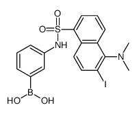 3-(5-dimethylamino-6-iodo-1-naphthalenesulfonamido)phenylboronic acid结构式
