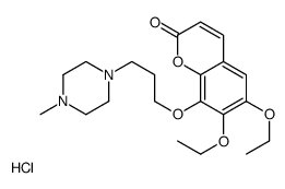 6,7-diethoxy-8-[3-(4-methylpiperazin-1-yl)propoxy]chromen-2-one hydroc hloride Structure