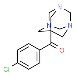 (4-chlorophenyl)(1,3,5-triazatricyclo[3.3.1.1~3,7~]dec-7-yl)methanone structure