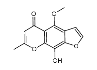 4-methoxy-9-hydroxy-7-methyl-furo[3,2-g]chromen-5-one结构式