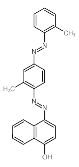 1-Naphthalenol,4-[2-[2-methyl-4-[2-(2-methylphenyl)diazenyl]phenyl]diazenyl]-结构式