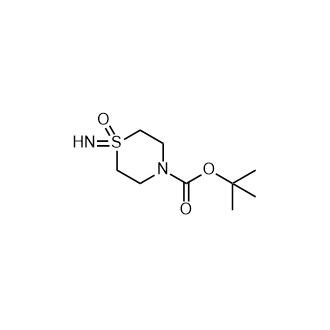 1-亚氨基硫代吗啉-4-羧酸叔丁酯1-氧化物结构式