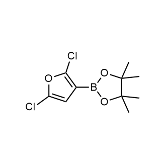 2-(2,5-二氯呋喃-3-基)-4,4,5,5-四甲基-1,3,2-二氧硼烷结构式