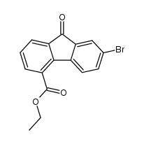 7-Brom-fluorenon-(9)-carbonsaeure-(4)-aethylester结构式