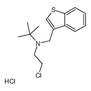 N-(1-benzothiophen-3-ylmethyl)-N-(2-chloroethyl)-2-methylpropan-2-amine,hydrochloride Structure