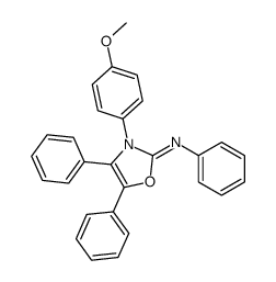 3-(4-methoxyphenyl)-N,4,5-triphenyl-1,3-oxazol-2-imine结构式