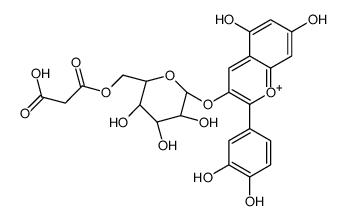 Cyanidin-3-O-(6''-malonylglucoside) chloride structure