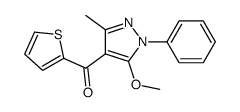 (5-methoxy-3-methyl-1-phenylpyrazol-4-yl)-thiophen-2-ylmethanone结构式