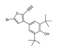 4-(5-bromo-2-ethynylthiophen-3-yl)-2,6-ditert-butylphenol结构式