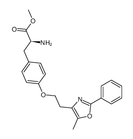 (S)-amino-3-<4-<2-(5-methyl-2-phenyloxazol-4-yl)ethoxy>phenyl>propionic acid methyl ester结构式