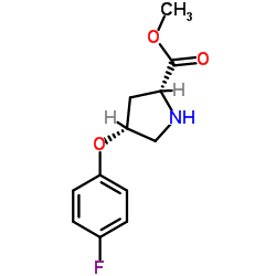D-Proline, 4-(4-fluorophenoxy)-, methyl ester, (4R)- structure