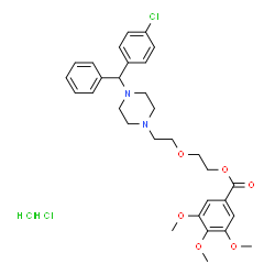 2-[2-[4-[(4-chlorophenyl)-phenyl-methyl]piperazin-1-yl]ethoxy]ethyl 3, 4,5-trimethoxybenzoate dihydrochloride structure