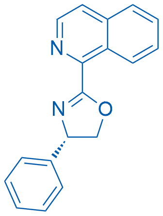 (S)-2-(异喹啉-1-基)-4-苯基-4,5-二氢恶唑结构式