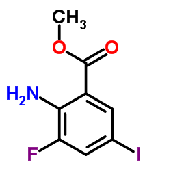 Methyl 2-amino-3-fluoro-5-iodobenzoate结构式