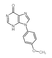 6H-Purin-6-one,1,9-dihydro-9-(4-methoxyphenyl)-结构式