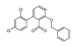 4-(2,4-dichlorophenyl)-3-nitro-2-phenylmethoxypyridine结构式