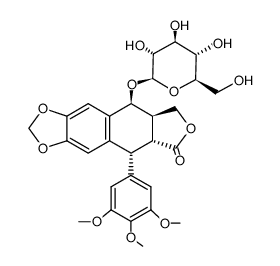 Epipodophyllotoxin-β-D-glucopyranosid结构式