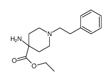 ETHYL 4-AMINO-1-PHENETHYLPIPERIDINE-4-CARBOXYLATE Structure