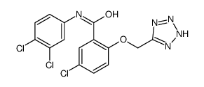 5-chloro-N-(3,4-dichlorophenyl)-2-(2H-tetrazol-5-ylmethoxy)benzamide Structure