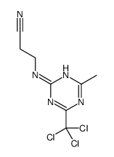 3-[[4-methyl-6-(trichloromethyl)-1,3,5-triazin-2-yl]amino]propanenitrile结构式