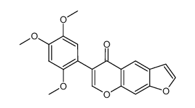6-(2,4,5-trimethoxy-phenyl)-furo[3,2-g]chromen-5-one结构式