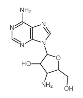 9H-Purin-6-amine,9-(3-amino-3-deoxy-b-D-arabinofuranosyl)- structure
