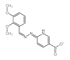 Benzaldehyde,2,3-dimethoxy-, 2-(5-nitro-2-pyridinyl)hydrazone Structure