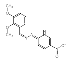 Benzaldehyde,2,3-dimethoxy-, 2-(5-nitro-2-pyridinyl)hydrazone structure