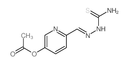 Hydrazinecarbothioamide,2-[[5-(acetyloxy)-2-pyridinyl]methylene]- Structure