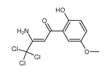 (Z)-3-amino-4,4,4-trichloro-1-(2-hydroxy-5-methoxyphenyl)but-2-en-1-one结构式