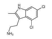 2-(4,6-二氯-2-甲基-1H-吲哚-3-基)乙胺结构式