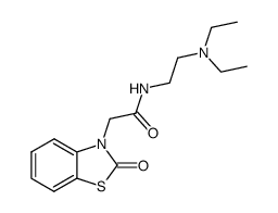 N-[2-(Diethylamino)ethyl]-2-oxobenzothiazole-3(2H)-acetamide structure