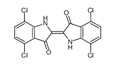 (E)-4,7,4',7'-tetrachloro-1H,1'H-[2,2']biindolylidene-3,3'-dione Structure